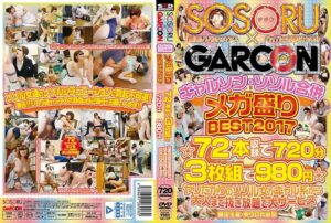 ギャルソン・ソソル合併メガ盛りBEST2017 ☆72本収録で720分3枚組で980円☆ヤリたがりのソソル女がギャル系から大人まで抜き放題で大サービス